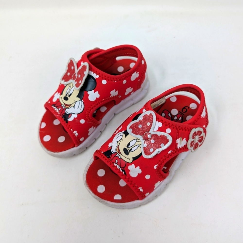 ADORABLE MINNIE MOUSE BABY SANDALS. POLKA DOTS.  Size 6